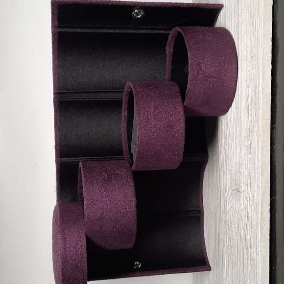 Jewelry Box Case Travel Purple Traveling Compact Essential Accessories - Picture 1 of 4